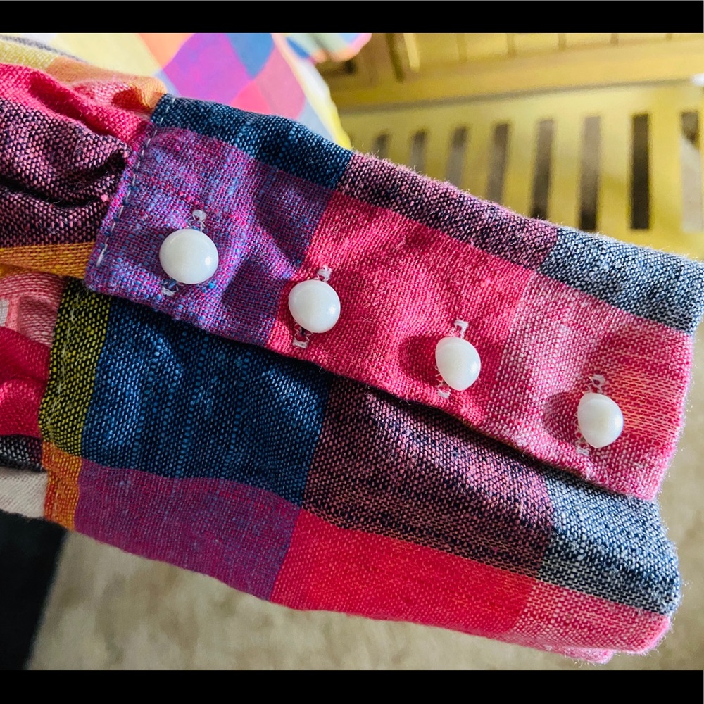 Color Block Plaid Top - Picture 8 of 8